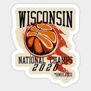 Wisconsin 2020 National Champs Simulated Sticker